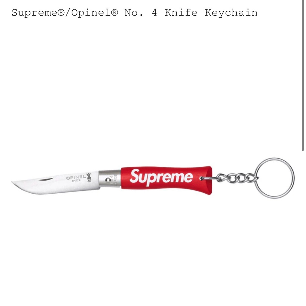 Supreme Red Opinel Knife Keychain